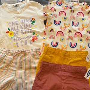 Old Navy Toddler 5t Lot/Sets multicolor Shorts and tee shirts NWT